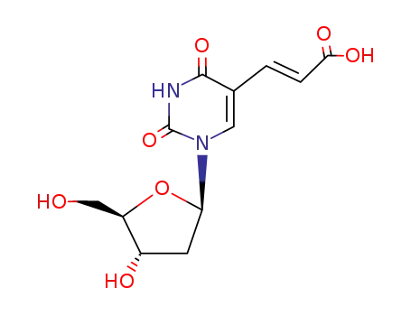 (E)-3-(1-((2R,4S,5R)-4-hydroxy-5-(hydroxymethyl)tetrahydrofuran-2-yl)-2,4-dioxo-1,2,3,4-tetrahydropyrimidin-5-yl)acrylic acid