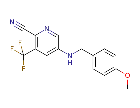 5-{[(4-methoxyphenyl)methyl]amino}-3-(trifluoromethyl)pyridine-2-carbonitrile
