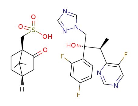 (2R,3S)-2-(2,4-difluorophenyl)-3-(5-fluoro-4-pyrimidinyl)-1-(1H-1,2,4-triazol-1-yl)-2-butanol (1R)-10-camphorsulfonate