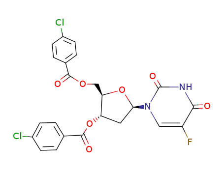 3',5'-di-O-(p-chlorobenzoyl)-5-fluoro-2'-deoxy-β-uridine