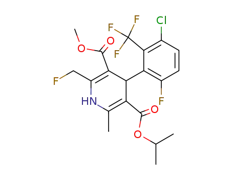3-methyl 5-(1-methylethyl) 4-(3-chloro-6-fluoro-2-(trifluoromethyl)phenyl)-2-(fluoromethyl)-1,4-dihydro-6-methyl-3,5-pyridinedicarboxylate