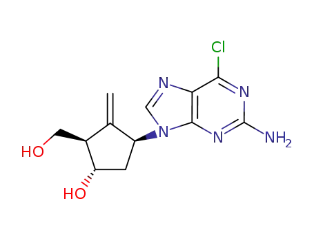 6-chloro-9-[(1S,3R,4S)-4-hydroxy-3-(hydroxymethyl)-2-methylene-cyclopentyl]-9H-purine-2-amine